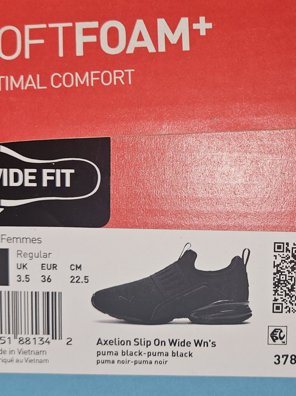 Puma Axelion Slip-On Wide Women’s Sneakers — Black